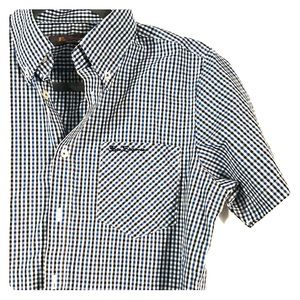 Short sleeve button down boys shirt